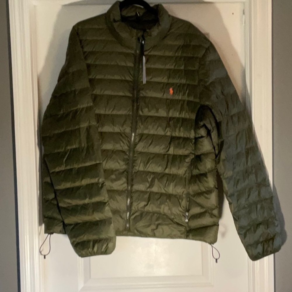 Polo by Ralph Lauren Men's Green Puffer Jacket
